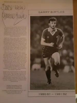 GARRY BIRTLES - Manchester United Hand Signed Autograph • £3.99