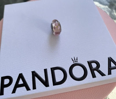 $18 • Buy Pandora Charm Murano Glass & Silver Core - Pink Flowers