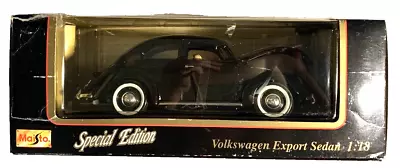 Maisto Special Edition Black Volkswagen 1951 With White Wall Tires 1:18 Die-Cast • $24.97