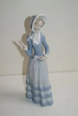 Vintage Llardo Valencia Lady With Parasol In Bonnet Porcelain Figurine • £21