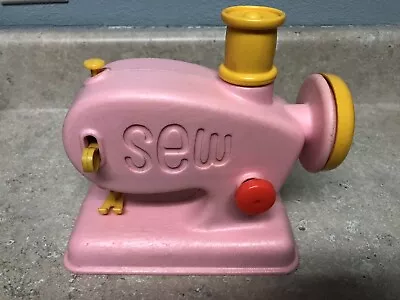 Vintage 1972 Mattel Tuff Stuff Bubblegum Pink Sewing Machine Kids Toy Works • $15