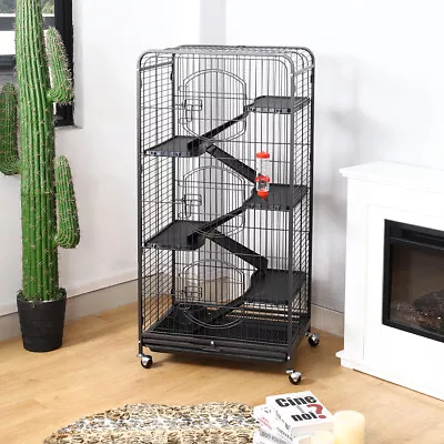 £129.95 • Buy 6 Levels Metal Pet Guinea Pig Rodent Cage Ferret Chinchilla Hutch House Run Play