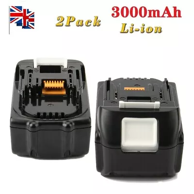 2X 18V 3AH Li-ion Battery For Makita BL1830 194204-5 BL1840 BL1850 BL1860 LXT400 • £22.95