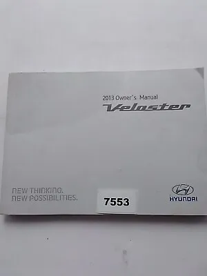 2013 Hyundai Veloster Owners Manual • $34.39