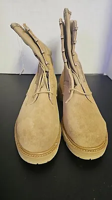 Mondo PT Military Boots Tan Suede Steel Toe Hot Weather 8430 EUC Size 11.5 XW • $51