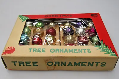 Lot Vintage Glass Feather Tree Color BALL Mini 14mm Christmas Ornament Japan • $45