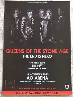Queens Of The Stone Age + The Chats — Manchester 2023 Tour - Concert Gig Poster. • £8.99