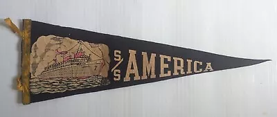 Vintage SS American Souvenir Felt Pennant Flag Banner 25  • $44.99