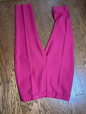 Vintage 80s Womens Pink HIGH WAIST Pantsmade USA.size 38 (HOME30) • $12.03