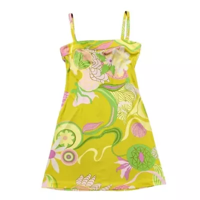 Vintage Y2k D&g Summer Mini Dress Groovy Retri 2000 00s Italian Luxury Designer • £180