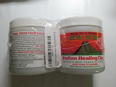 $38.68 • Buy 2 PACK Aztec Secret Indian Healing Clay, Deep Pore Cleansing Facial Mask 16 Oz