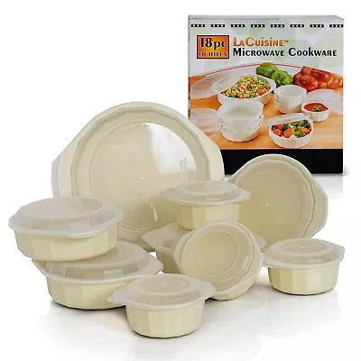 LaCuisine 18 Piece Microwave Cookware Set White • $25.36