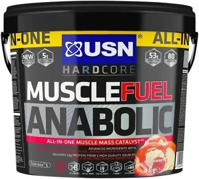 £69.99 • Buy USN Muscle Fuel Anabolic Strawberry All-in-one Protein Powder Shake (4kg)