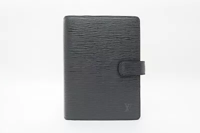 Louis Vuitton Authentic Epi Leather Black Agenda Fonctionnel MM Diary Cover LV • $249