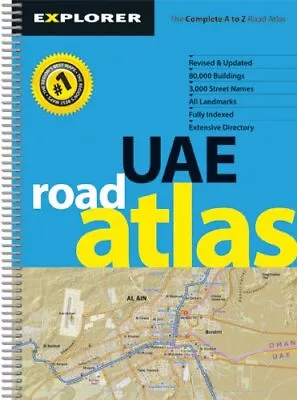 UAE Road Atlas: The Complete A To Z Road Atlas (Regular) By Explorer Publishing • £6.99