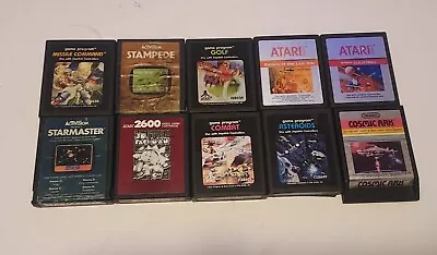 Atari 2600 Lot Of 10 Untested Games Missle Command Stampede Golf Raiders • $19.99