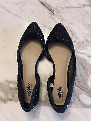 Mossimo Sparkle Black Flats Pointed Toe Dress Shoe Size 7 • $8