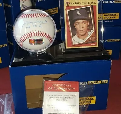 Signed ~ Maury Wills ~ 104 SB '62 Autographed Baseball Trade Card Display PA/COA • $62.99