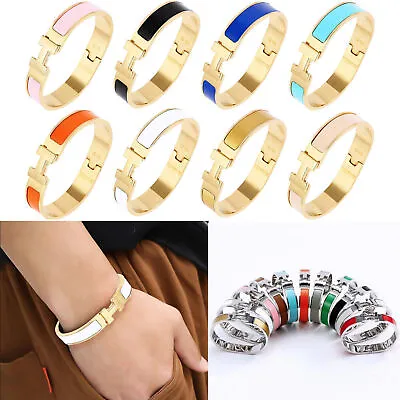 High Quality Womens Classic Luxury Stainless Steel H-buckle Bracelet Size 17cm • $14.48