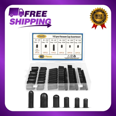 $13.59 • Buy Rubber Vacuum Caps Plug Kit 102 PCS Assorted Vacuum Plugs Hose End Caps NEW