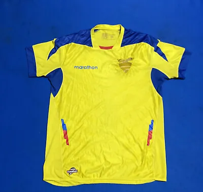 Marathon Ecuador Mens Soccer Jersey Home 2014 Short Sleeve Yellow XL • $24.99