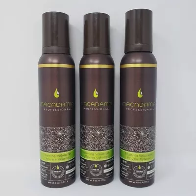 3 Macadamia Professional Foaming Volumizer Mousse Volume Full Sz 6 Oz. Each • $17