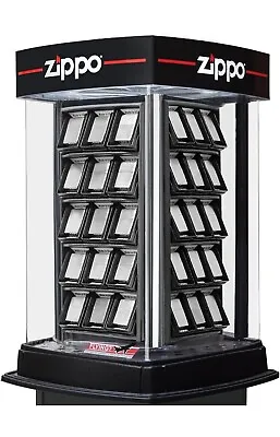 Zippo 60 Lighter Rotating Display Case Stand Cabinet  • £325