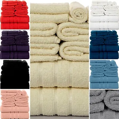 £18.99 • Buy Luxurious 10 Pieces 100% Cotton Towel Bale Set-Face-Hand-Bath Bathroom Gift Set 
