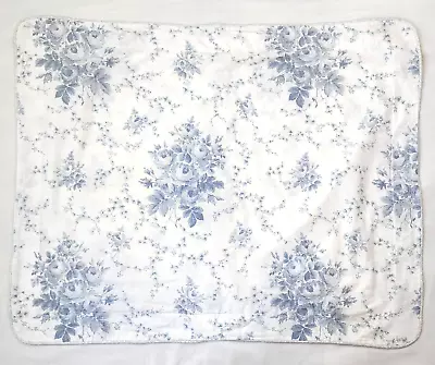 Laura Ashley Sophia Floral Blue Toile Pillow Sham Unpadded Standard 30x24 • $14.99