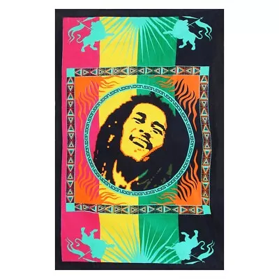 Bob Marley Printed Cotton Tapestry Handicraft Mandala Hippie Bohemian Wall Decor • $12.99