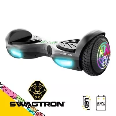 Swagtron Hoverboard W/ Light-Up Wheels 7 Mph Kids Self-Balancing Scooter UL2272 • $64.99