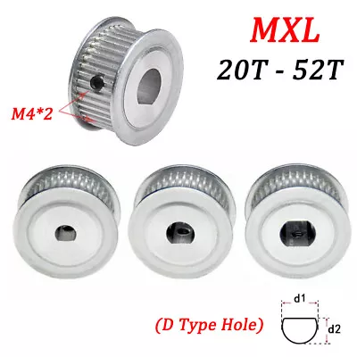 MXL Timing Belt Pulley AF-Type 20T-52T D Type Hole For 6/10mm Wide Timing Belt • $32.13