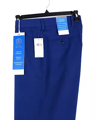 Vince Camuto Men's Slim-Fit Stretch Suit Pants Blue Check 30x32 NWT • $25.46