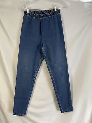 Vintage Cabin Creek Woman Casual Denim Jeans Size L Plus Blue Pull On • $12.99