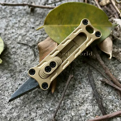 Mini Solid Brass Utility Cutter Knife Key Chain Outdoor Survival EDC Tool • $19.99