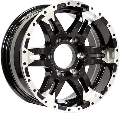 2-Pack Aluminum Trailer Wheels 15X6 15 X 6 6 Lug 5.5 Center Turismo Black Rim • $211.97