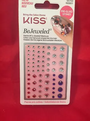 Kiss BeJeweled Nail Art Stickers 3D Effect Blue Circles ~COMBINED SHIPPING~ • $2.09