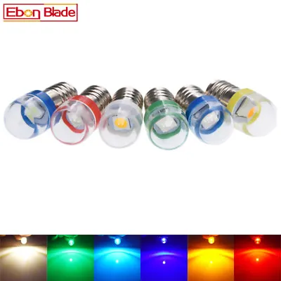 E10 LED Bulb 6V 6 Volt DC MES 1447 Screw Lamp For Torch Bike Bicycle 7 Colors • $2.49