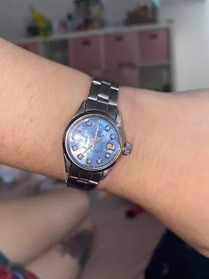 ROLEX Datejust With Diamonds And RARE Blue MOP VINTAGE • $5500