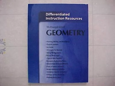 HOLT MCDOUGAL LARSON GEOMETRY: DIFFERENTIATED INSTRUCTION By Mcdougal Littel NEW • $25.49