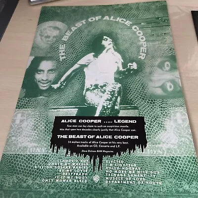 Alice Cooper The Beast Of / Ace Frehley  Walk  Original Advert/ Poster/clipping • £5