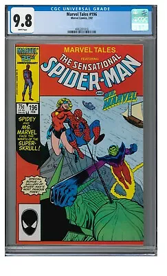 Marvel Tales #196 (1987) Spider-Man Ms. Marvel Super-Skrull CGC 9.8 AD554 • $9.99