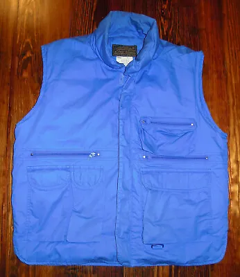 Eddie Bauer Vest Vintage Goose Down Camping Fishing Grunge Hipster Blue Large • $69.99
