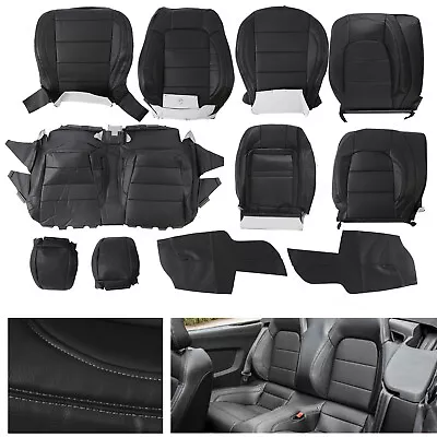 Breathable Front Rear Seat Cover Set Fit For 15-22 Ford Mustang Coupe GT V6 Eco • $140.99