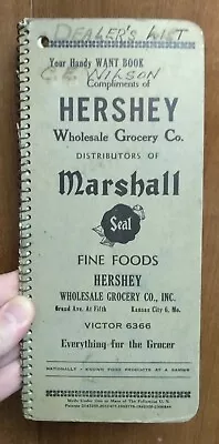 Hershey Wholesale Grocery Co Marshall Handy Want List Vintage List 40s 50s Ads • $17