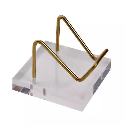 Metal Easel With Acrylic Base Metal Arm Mineral Fossil Display Stand Holder  • $10.36