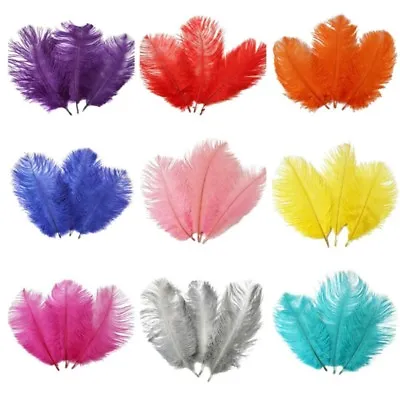 3 Sizes Beautiful Ostrich Feathers Fly Plume Craft Hat Arts Decorations Party UK • £1.45