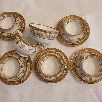 £199.99 • Buy Stunning Hand Painted And Gilded  Noritake Tea Set For Five.