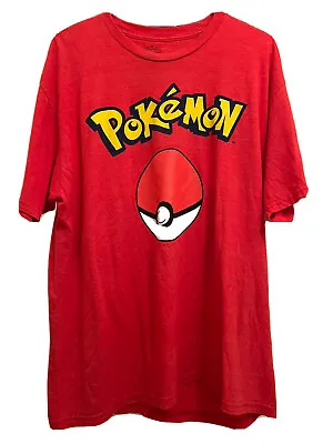 $19.99 • Buy Pokémon - Authentic Red T-shirt In VGC Size XL - Fast Shipping