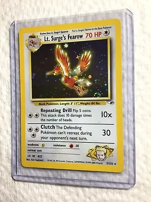 $59.95 • Buy LT. SURGE’S FEAROW - 7/132 - Gym Heroes - Holo - Pokemon Card - EXC/NEAR MINT